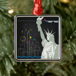 Travel Poster For Flying Northwest Airlines Metal Tree Decoration