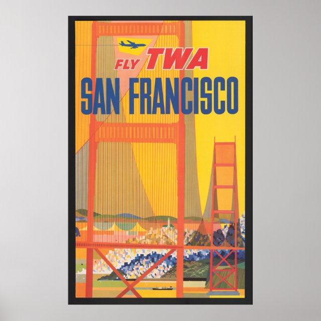 Travel Poster For Flying Twa To San Francisco (Front)
