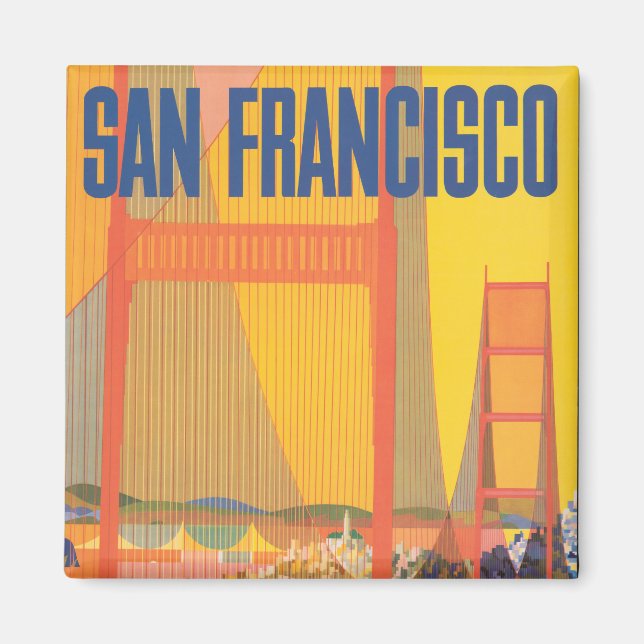 Travel Poster For Flying Twa To San Francisco Magnet (Front)