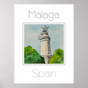 Travel Poster for Malaga Spain