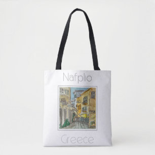 Travel Poster for Nafplio Greece Tote Bag