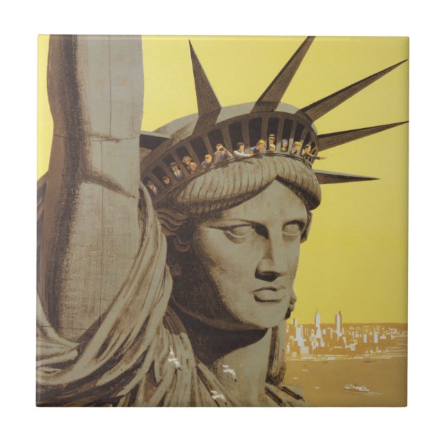 Travel Poster For New York, United Air Lines Tile (Front)