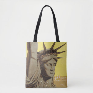 Travel Poster For New York, United Air Lines Tote Bag