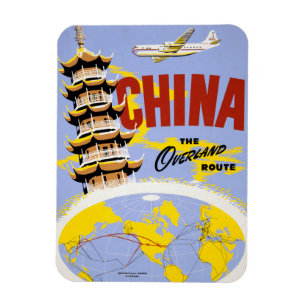 Travel Poster For Northwest Orient Airlines Magnet