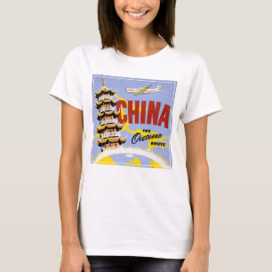 Travel Poster For Northwest Orient Airlines T-Shirt