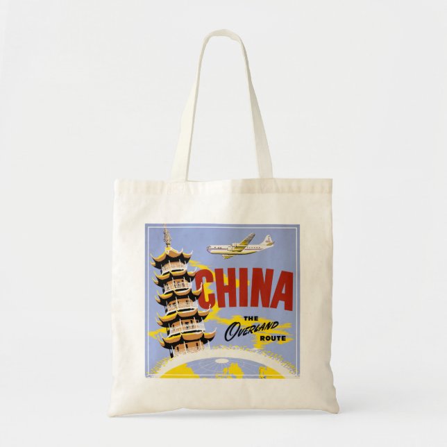 Travel Poster For Northwest Orient Airlines Tote Bag (Front)