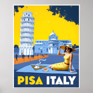 Travel poster for Pisa, Italy