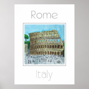 Travel poster for Rome Italy