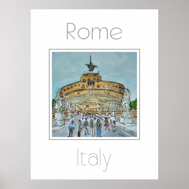 Travel poster for Rome Italy (Front)