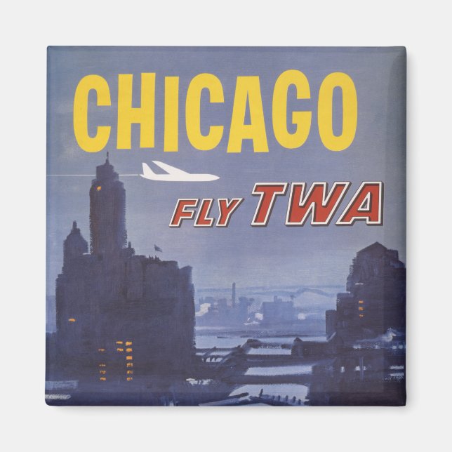 Travel Poster For Trans World Airlines Flights Magnet (Front)