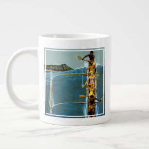 Travel Poster For United Air Lines To Hawaii Large Coffee Mug