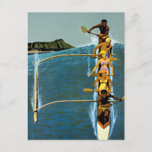 Travel Poster For United Air Lines To Hawaii Postcard