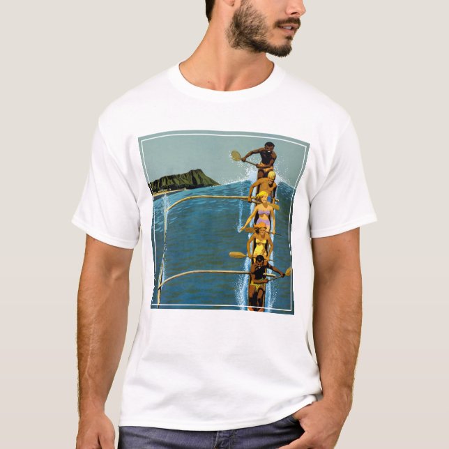 Travel Poster For United Air Lines To Hawaii T-Shirt (Front)