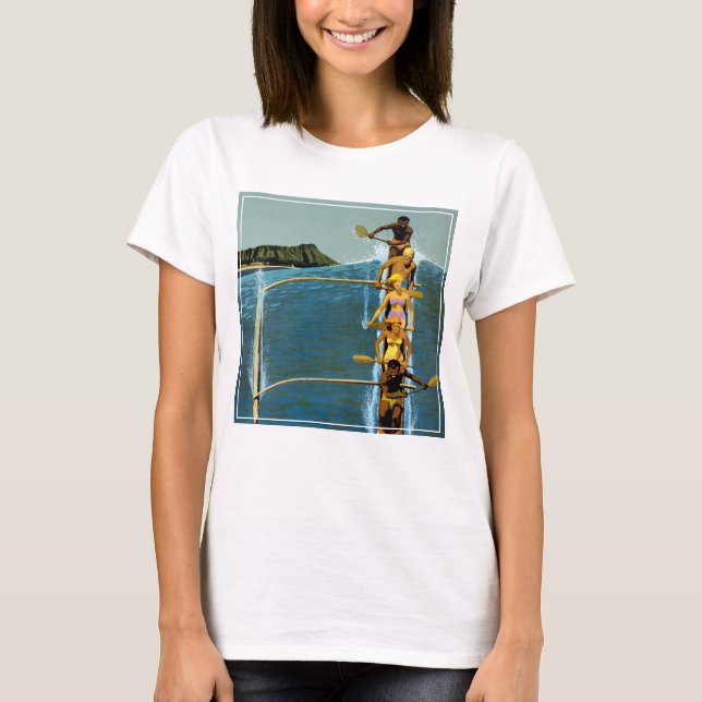 Travel Poster For United Air Lines To Hawaii T-Shirt (Front)
