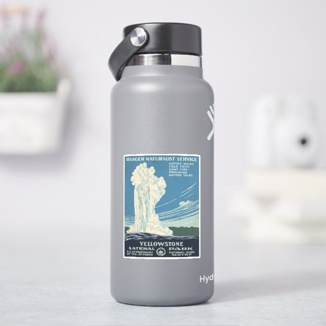 Travel Poster For Yellowstone National Park (HydroFlask)