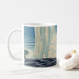 Travel Poster For Yellowstone National Park Coffee Mug
