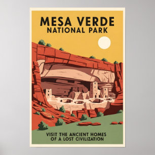 Travel Poster Mesa Verde National Park 