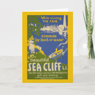 Travel Poster Promoting Sea Cliff, Long Island 2 Card