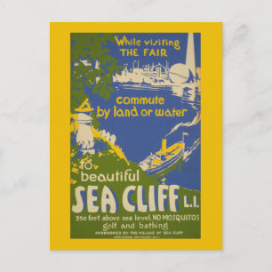 Travel Poster Promoting Sea Cliff, Long Island 2 Postcard