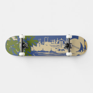 Travel Poster Promoting Sea Cliff, Long Island 2 Skateboard