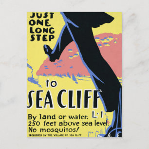 Travel Poster Promoting Sea Cliff, Long Island Postcard