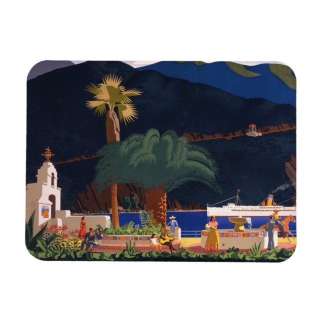 Travel Poster - Santa Catalina Island, California Magnet (Horizontal)