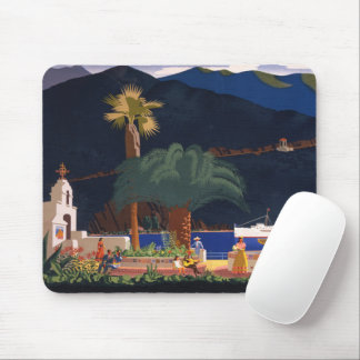 Travel Poster - Santa Catalina Island, California Mouse Mat