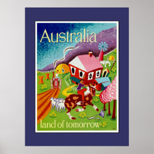 Travel Poster Vintage Art Australia