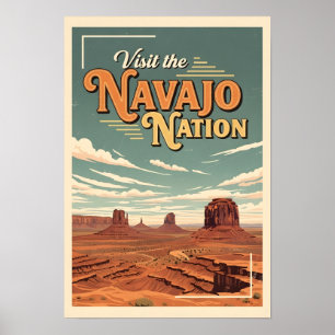 Travel Poster Vintage Navajo Nation 