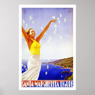 Travel Poster Vintage Santa Margherita Italy