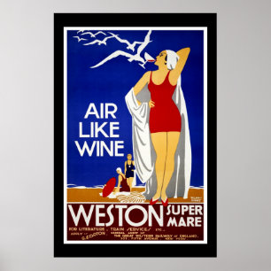 Travel Poster Vintage Weston Train New York