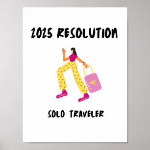 Travel quote 2025 Resolution Solo traveller  Poste Poster