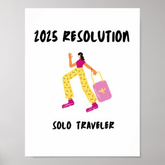 Travel quote 2025 Resolution Solo traveller  Poste Poster