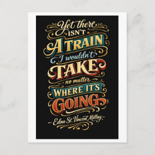 Travel Quote: No Matter Where It's Going Postcard