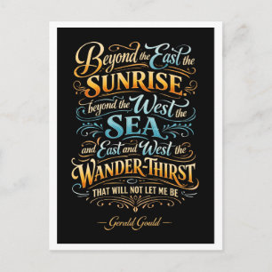 Travel Quote: Wander-Thirst Postcard