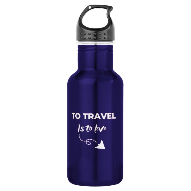 Travel quote Water Bottle (Front)