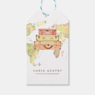Travel Retirement Party Gift Tags