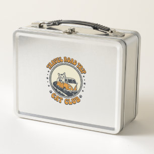 Travel Road Trip Cat Pet Lover Shirt Art - Travel Metal Lunch Box