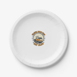 Travel Road Trip Cat Pet Lover Shirt Art - Travel Paper Plate