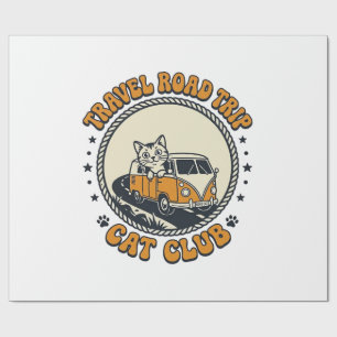 Travel Road Trip Cat Pet Lover Shirt Art - Travel  Wrapping Paper