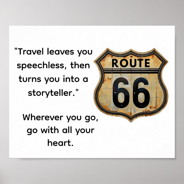 Travel Route 66 Poster (Front)