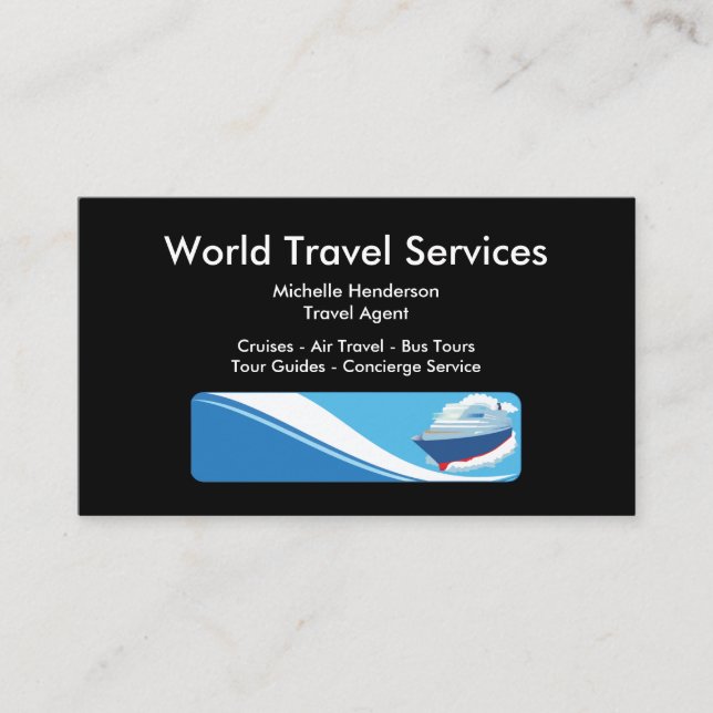 Travel Service Business Card (Front)