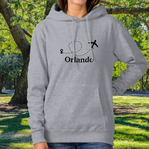 Travel Simple Aeroplane and Custom Location Hoodie