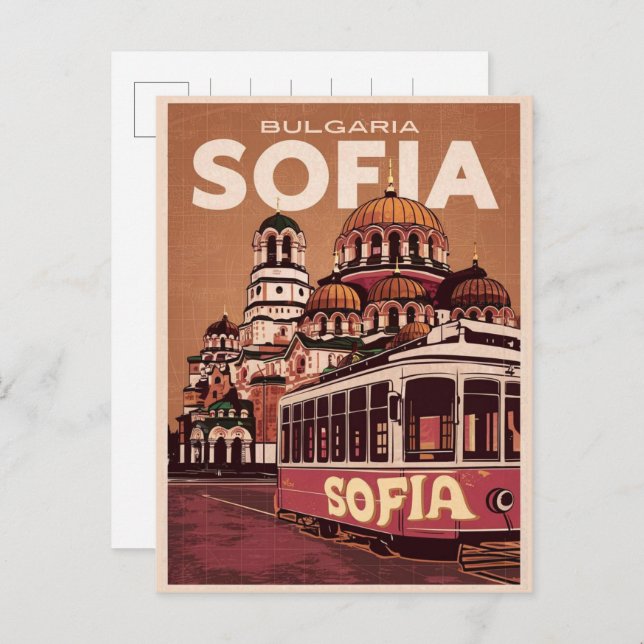 Travel Sofia, bulgaria vintage gifts and souvenirs Postcard (Front/Back)