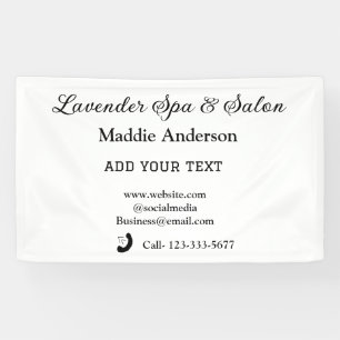 travel spa salon guest information vacation beach banner