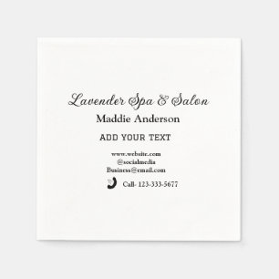 travel spa salon guest information vacation beach napkin