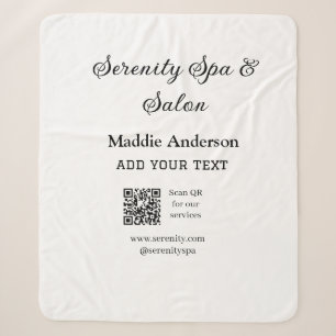 Travel spa salon scan QR for services website beac Sherpa Blanket