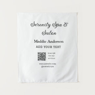 Travel spa salon scan QR for services website beac Tapestry