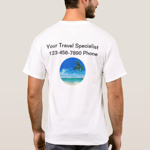 Travel Specialist Business Logo Work Shirts