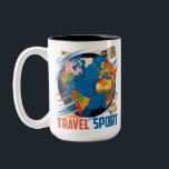 Travel sports Two-Tone coffee mug<br><div class="desc">TravBall is the ultimate mash-up for wanderlusters and sports fanatics: imagine a tiny globe morphing into a basketball, soccer ball, or baseball mid-air, capturing the thrill of exploration and the rush of the game in one dynamic graphic. Perfect for travelers who never leave their passion for sports behind, digital nomads...</div>